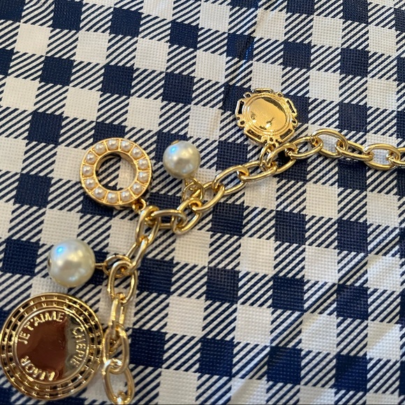 Dillards Gold Coin Charm Statement Necklace - Picture 5 of 6